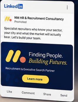 NM Consultings LinkedIn ad