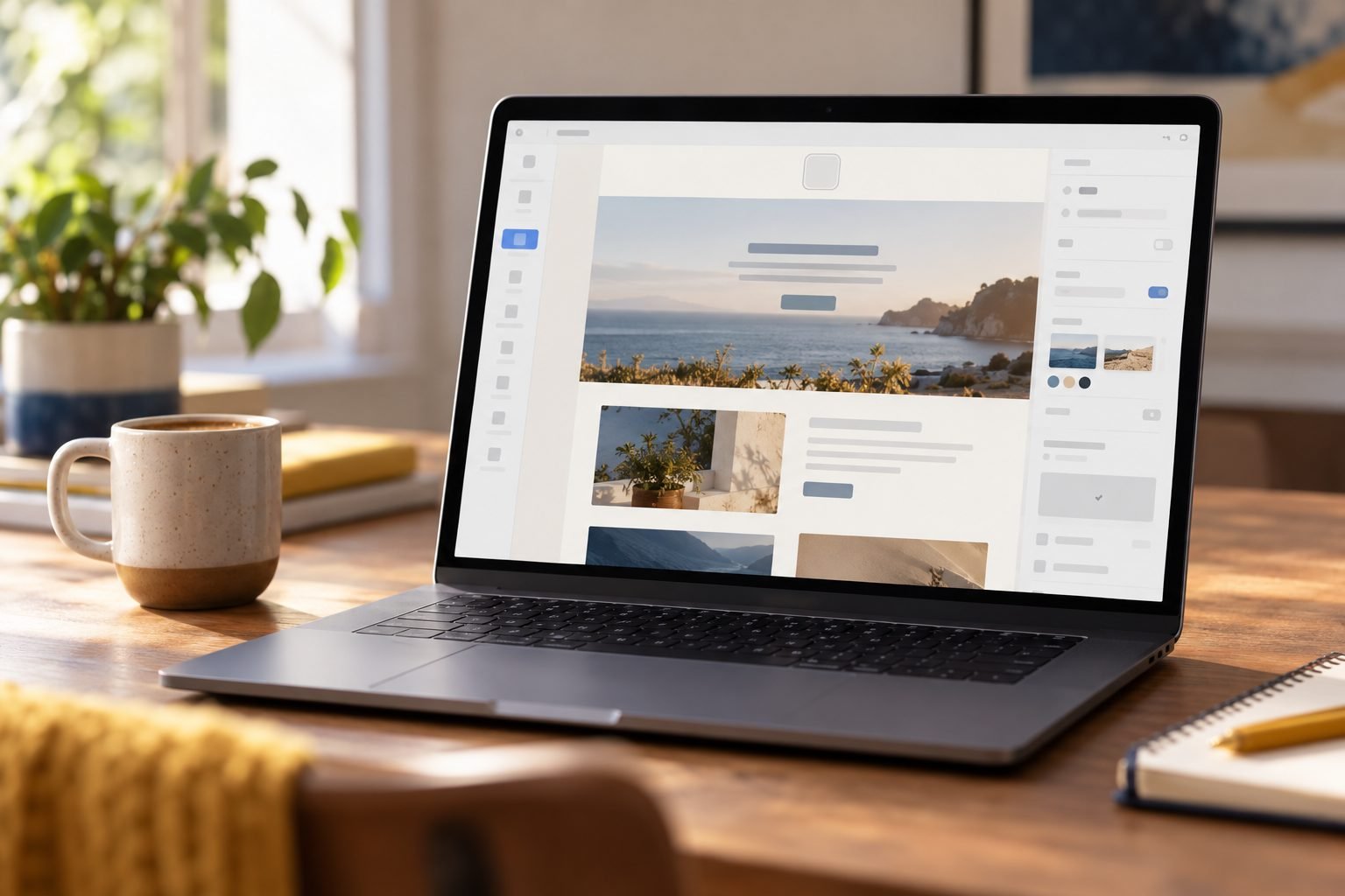 A WordPress site being built.